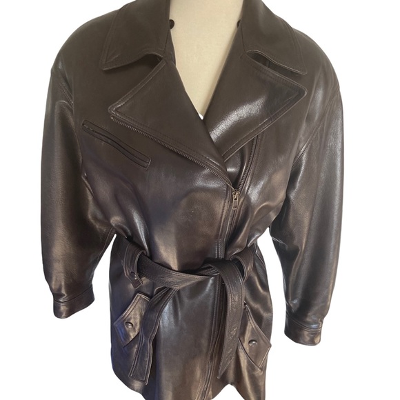 Vintage Burberry’s leather coat size M - Picture 8 of 9